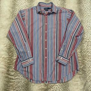 Polo by Ralph Lauren, striped long sleeve, button down, vintage XL